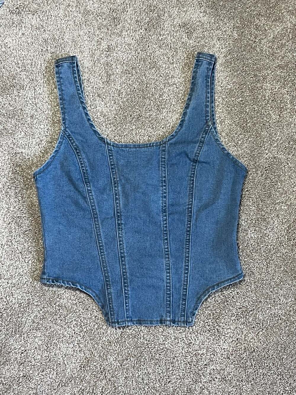 Women's Summer Casual Sleeveless Denim Top-SIZE M-